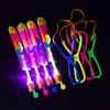 Gants LED élingues lumineuses en plein air Flash Light flèches volantes jouets hélicoptère Slingss catapulte enfants adultes jouet accessoires de fête 231207