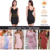 Kvinnor Shaperwear Sömlösa fulla glid för underklänningar Mage Control Underskjolar Slimmande underkläder slät camisole body shaper