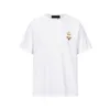 High-End Brand Men's Designer Solid Color Embroidery Rose Bee Classic Mönster Pure Cotton Tyg Bekväma andliga lösa mäns T-shirt-skjorta Herrkläder S-XL TI