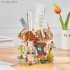 Blocks Loz Creative Mini Pen Holder Forest Rabbit Tree House Building Block Diy Office Desktop Decoration Stationery Brick For Kids Gif R231208