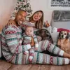 Bijpassende familie-outfits Look Kerstpyjama Set Papa Moeder Dochter Baby Jongen Meisje Hond Heel 231207
