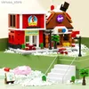 Blocchi City Street View Mini Building Blocks Bomboniere per bambini con Burger Flower Pizza Shop Regali creativi Real Design R231208