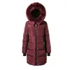 Womens Down Parkas Parka femmes manteaux d'hiver longs coton décontracté fourrure à capuche vestes femmes épais chaud hiver Parkas femme pardessus manteau 231208