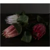 Couronnes de fleurs décoratives de luxe, grande Afrique Protea Cynaroides, roi des fleurs artificielles, fausses fleurs pour la décoration de la maison, couronne de plantes florales 231207