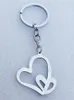 Keychains 12 Pieces / Pack Forever You Double Hearts Keyrings Stainless Steel Keychain Couples Lovers Take Me To Your Heart Jewelry
