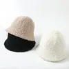 Шляпы с широкими полями, зимняя женская модная однотонная рыбацкая шляпа, уличная теплая панама-горшок, 231208