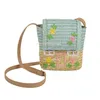 Сумки в корейском стиле, детская мини-сумка-ведро, соломенная сумка через плечо для женщин и девочек, сумка для монет из ротанга, пляжная сумка на плечо 231208