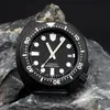 Reparationsverktygssatser Black Diving Mens Watch With NH35 Automatisk mekaniskt rostfritt stål 200 m vattentätt motståndsköldpadda abalon för SKX6105 231208