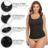 Per le donne taglie forti Intimo modellante per il controllo della pancia Reggiseno incorporato modellante Canotte Intimo dimagrante modellante per il corpo