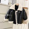 Пуховое пальто Корейская версия Зимние пальто 2023 Верхняя одежда Теплая флисовая куртка для девочек Детские куртки на осень Детская одежда TY88 231207
