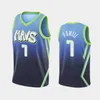 Dallas''Mavericks''Heren Luka Doncic Kristaps Porzingis Tim Hardaway Jr. Dwight Powell blauwe aangepaste jersey