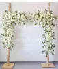 Konstgjord blommor Rad Blue White Wedding Arch Bakgrund Party Props Stage Decor Window El Floral Wall 2107061247601