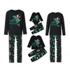 Família combinando roupas 2 peças pijamas conjunto solto ajuste dinossauro impresso pai filho vestido casual cintura elástica estilo natal roupa de dormir 231207