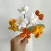 Bouquet d'hortensia en laine artificielle, 1 pièce, fleurs décoratives, cadeau à la main, décoration de maison, fleur tissée, tricotée à la main pour mariage