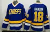 Brüder Ed Slap Shot Charlestown Chiefs Hockey Trikot 16 Jack 17 Steve 18 Jeff Hanson 7 Francine Dunlop 3 Killer Vintage CCM Movie Blu