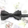 Bow Ties Men's Korean Casual Tie Polyester Printed Dark Pattern Floral High Quality Handmade Bowtie Performance Accessories