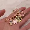 Pins Brooches ZKD Star of David Hebrew Je baby pink pin booch gift 231208