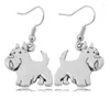 Dingle örhängen Aberdeen Scottish Terrier droppe örhänge Blue Wedding For Women Men Pendientes Mujer Brincos 2023 Pet Lover Presents