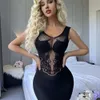 Sexy Porn Black Body Stocking Lingerie for Ladies Erotic XXX Sex Mesh Suit Women See-through Lace Open Crotch Underwear Tights