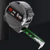 Medidas de fita Ampliada Meterruler Auto Locking Fita de aço fluorescente Régua Ferramenta de medição de alta precisão Caixa de código de jato de tinta a laser 5-10m 231207