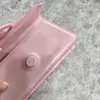 Fransız Tasarım Tasarımcı Çanta Kadın Ja-Bags Üst düzey dokulu Batı tarzı omuz Crossbody Pembe Cowhide küçük çanta 231215