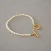 Seed Beads Pearls Bracelets & Necklace Sets Gold Heart Clasp LL