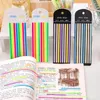 Bloc-Notes Transparent arc-en-ciel, feuilles autocollantes, bloc-Notes, signet, fournitures scolaires, papeterie Kawaii