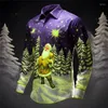 Chemises décontractées pour hommes 23 Santa Claus Loose Shirt 3D Impression numérique Mode Festival de Noël