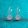 0.5-4.0ct Moissanite Diamanten Oorbellen voor Vrouwen Wit Vergulde S925 Sterling Zilveren Dangle Hanger Hoop Earring