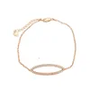 Klassieke diamanten verharde bedelarmband Echte 18K gouden Lab Diamond unieke kettingschakel 18K massief roségouden armband