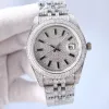 Diamond Watch Mens Designer Watches Automatisk mekanisk rörelse 41mm silverband rostfritt stål safirvattentät armbandsur modearmband gåva
