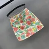 Röcke Mode Temperament Blume Druck Cowboy Rock Weibliche 2023 Sommer Hohe Taille Schlank EIN Wort Casual Tasche Hüfte Denim Frauen