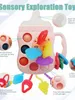 Mobiles 1pc Montessori Toy for Baby Cute Bottle Shape Sensory Teething Toys with Rattles Toddlers Boy Girl Birthday Gifts Co 231207