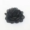 Dekoratif Çiçekler 5 PCS 5.5cm Organza Kumaş Çekirdekli Gül Yapay Gazlı Çiçek İpek Kafası DIY Gelinlik Partisi Ev Dekorasyonları