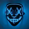 Party Masks Wireless Scary Glowing Mask LED Luminous Purge Halloween Horror Neon Light Up Cosplay Fstival Costume Supplies 231207