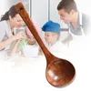 Spoons Long Handle Wooden Ladle Soup Porridge Spoon Kitchen Cooking Tableware Tool Home Kid For Rice