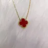 Modeontwerper dames klaver kettingen diamanten ketting staal klassieke sieraden meisje beste huwelijkscadeaus voor feestjurk gouden ketting ijsketting AAAAA met doos