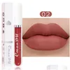 Lip Gloss Cmaadu Matt Wholesale Waterproof Sexy Long-Lasting Lipgloss Veet Matte Lipstick 18 Color Makeup Lips Brilliant Drop Delive Dhms6