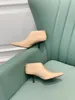 Sapatos de vestido para mulheres 2023 mary jane row envolto pés finos stiletto apontado dedo do pé senhoras designer de luxo marca salto alto tamanho 39