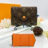 最高品質の財布バッグ茶色の花の贅沢な女性コイン財布ホルダーマンデザイナー財布ポーチレザーカードホルダー