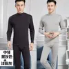 Mannen Thermisch Ondergoed 2023 Herfst Winter Lange Onderbroek Hoge Kraag Katoenen Pyjama 2 Stuks Sets Tops En Broek Warm comfortabel