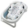 Bathing Tubs Seats Multifunctions Foldable Baby Bath Tub Pads Baby Bath Seat Support Mat borns Bathtub Anti-Slip Soft Breathable Body Cushion 231207