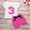 Clothing Sets 12-6Y Birthday Party Outfits For Baby Girls T-shirt And Shorts 2pcs Outgoing Po Shoot Holiday