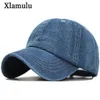 Xmulu Solid Denim Baseball Cap Мужчины Женские джинсы Snapback Caps Cavakette Plain Bode Hat Gorras Мужчины повседневные пустые папа мужские шляпы Cx202281