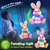 Plush Light Up Toys 40cm różowa dioda LED Musical Bunny Doll Doll Toys Pillows Rabbit Birthday Prezent Wysokiej jakości pluszowe zwierzęta dla dziewcząt dzieci 231207
