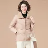 Trenchs de femmes manteaux de coton veste rembourrée 2023 hiver lig laine d'agneau vêtements d'âge moyen dames manteau court en vrac