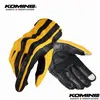 Cykelhandskar Komin GK119 Läder Motorcykel S 5 Färger Stripe Motorcykel Biker Ridning Touch Sn Men Women Motocross Moto Glove 220613 Dhrov