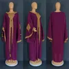 Robes grande taille Ensemble deux pièces de vêtements pour femmes africaines en 2023 vêtements traditionnels brodés d'or caftan islamique Abaya robe musulmane pour femmes 231207