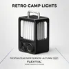 Cordões Slings e Webbing Flextailgear Retro Outdoor Camping Lamp Portátil Villa Lanterna Recarregável Vintage Po Props Luzes 231208