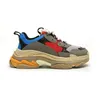 Luxe Triple S chaussures de sport hommes femmes baskets de créateur semelle transparente plate-forme blanche noire chaussures de sport gris rouge rose bleu Royal Neon Green hommes baskets de tennis